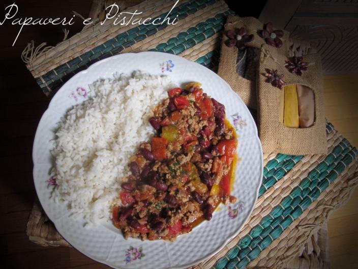 Chili con Carne e Riso Bianco