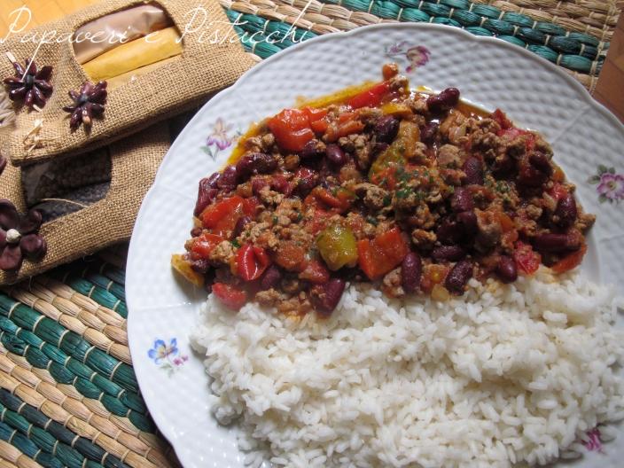 Chili con Carne e Riso Bianco